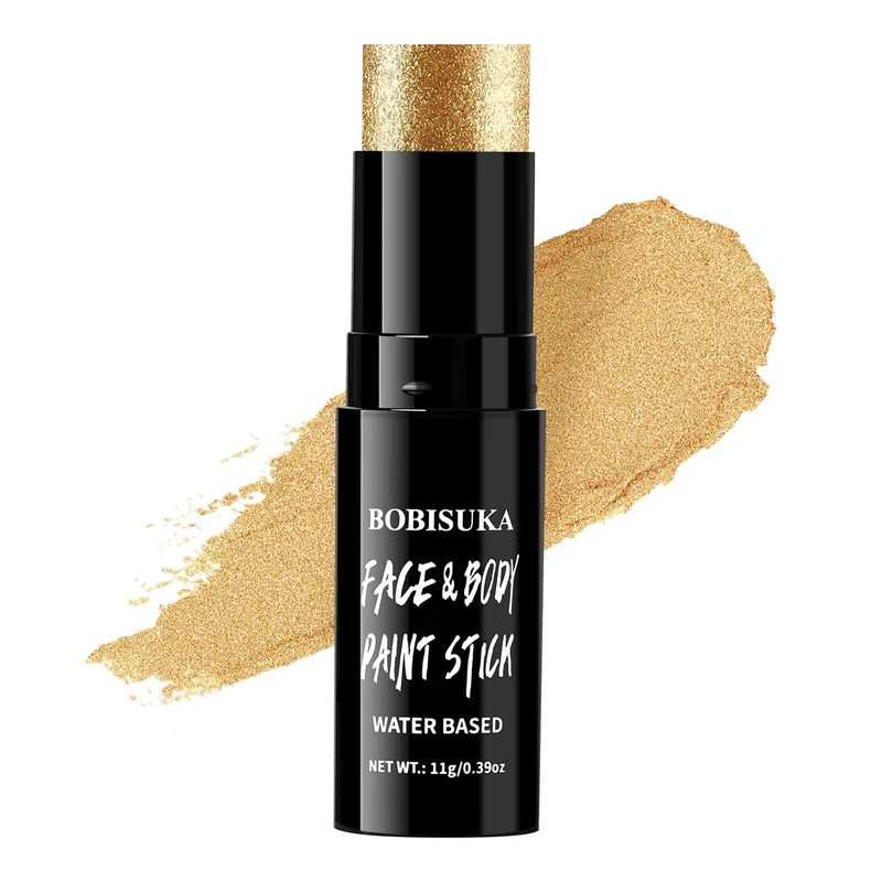 Metallic Gold Face Body Paint Stick Washable Water-Based Face