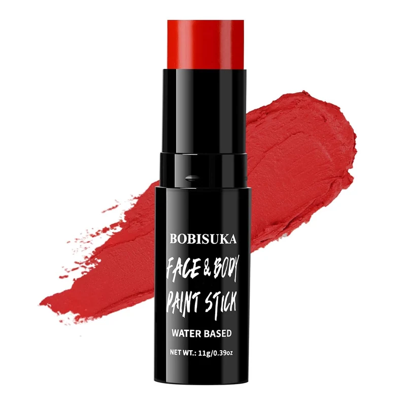 Red Face Body Paint Stick Washable Water-Based Face Paint Makeup