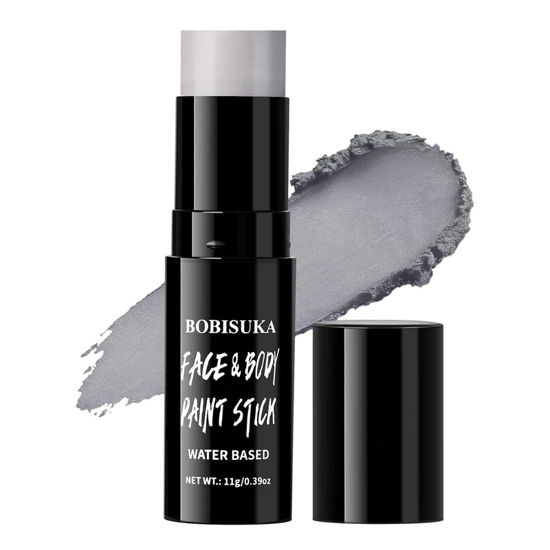 Gray Face Paint Stick, Highly Pigmented Full Coverage Washable