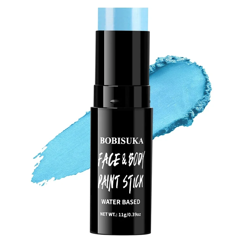 Light Blue Face Paint Stick, Highly Pigmented Full