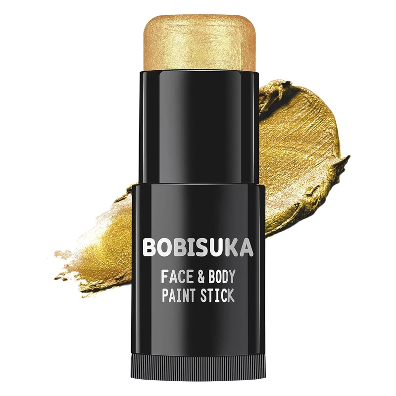 Gold Face Paint Stick, Waterproof Metallic Golden Full Body Paint