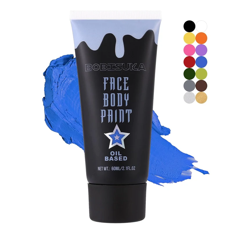 Blue Face Body Paint, Oil-based Cream Painting Kit