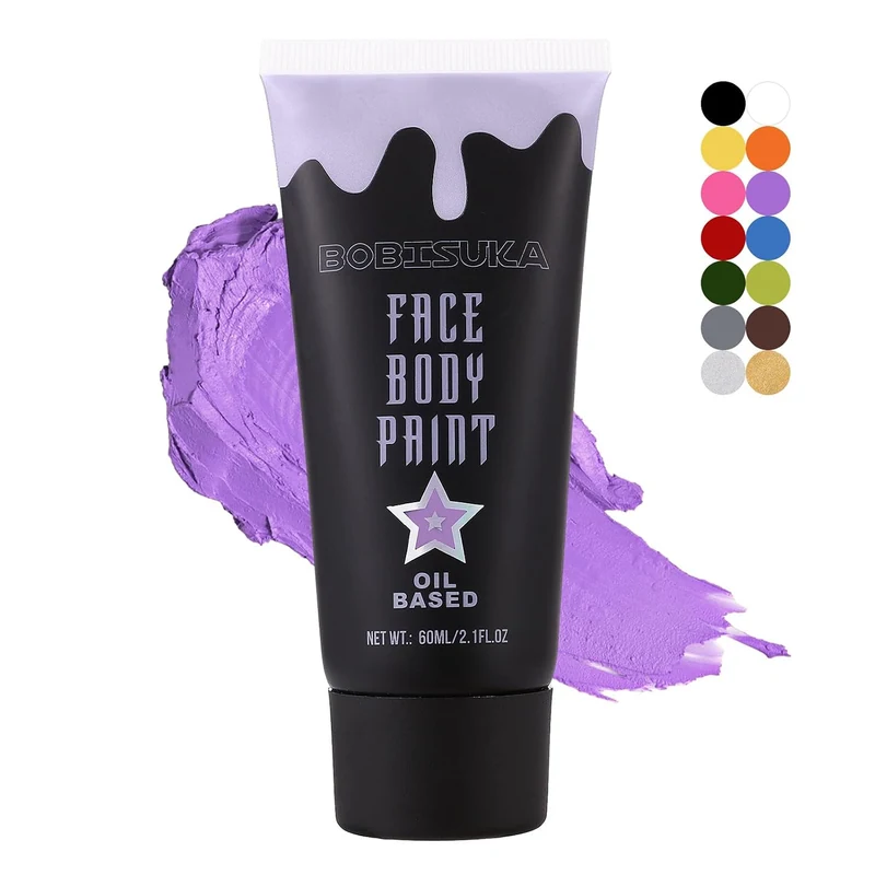Purple Face Body Paint, Blendable Cream Face Painting Kit