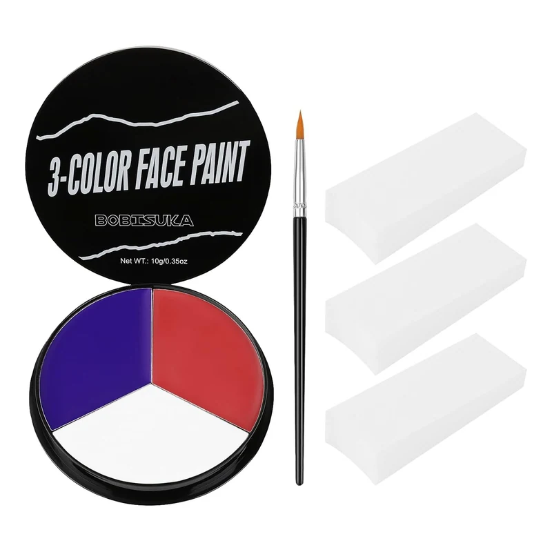 US Flag Red White Blue Face Painting Kit