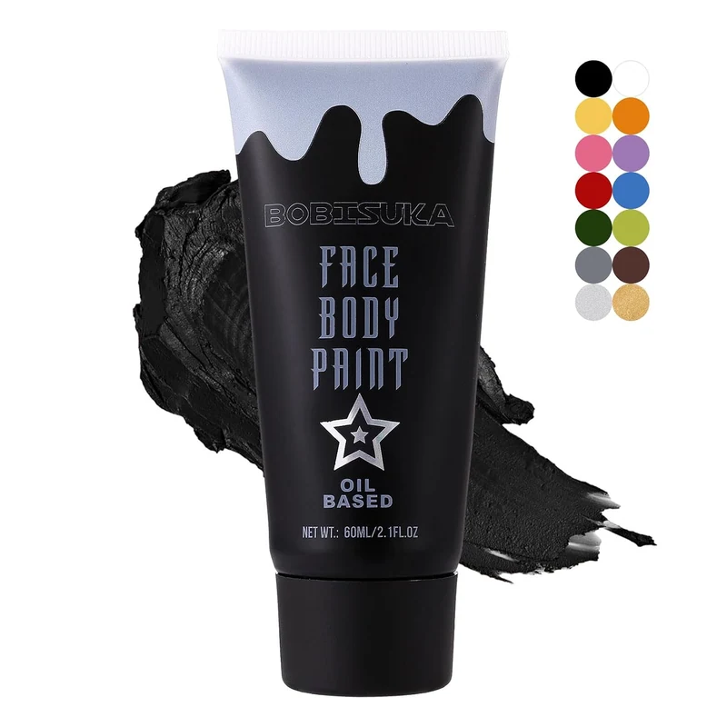 Black Face Paint, Blendable Cream Body Painting Kit