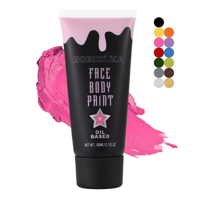 Pink Face Body Paint, High Pigmented Oil-based Painting Kit