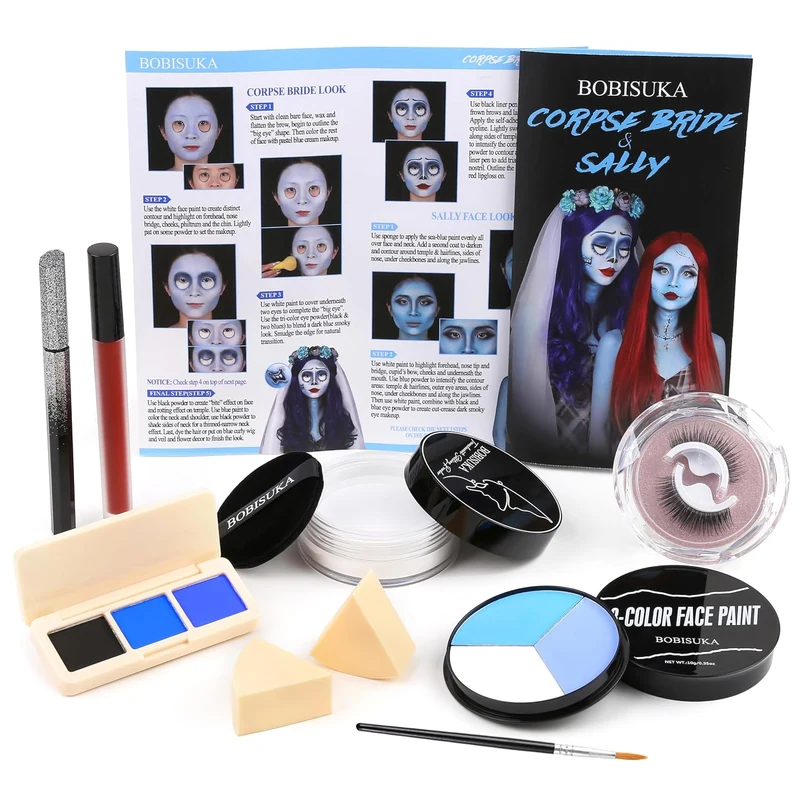Halloween Sally Makeup & Corpse Bride Makeup Kit