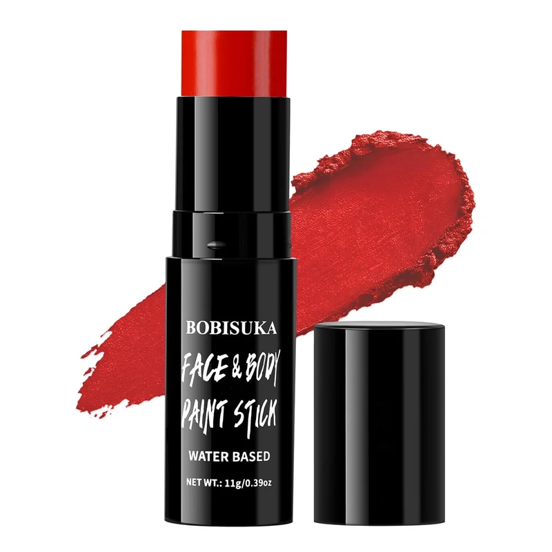 Red Face Paint Stick, Highly Pigmented Full Coverage Washable